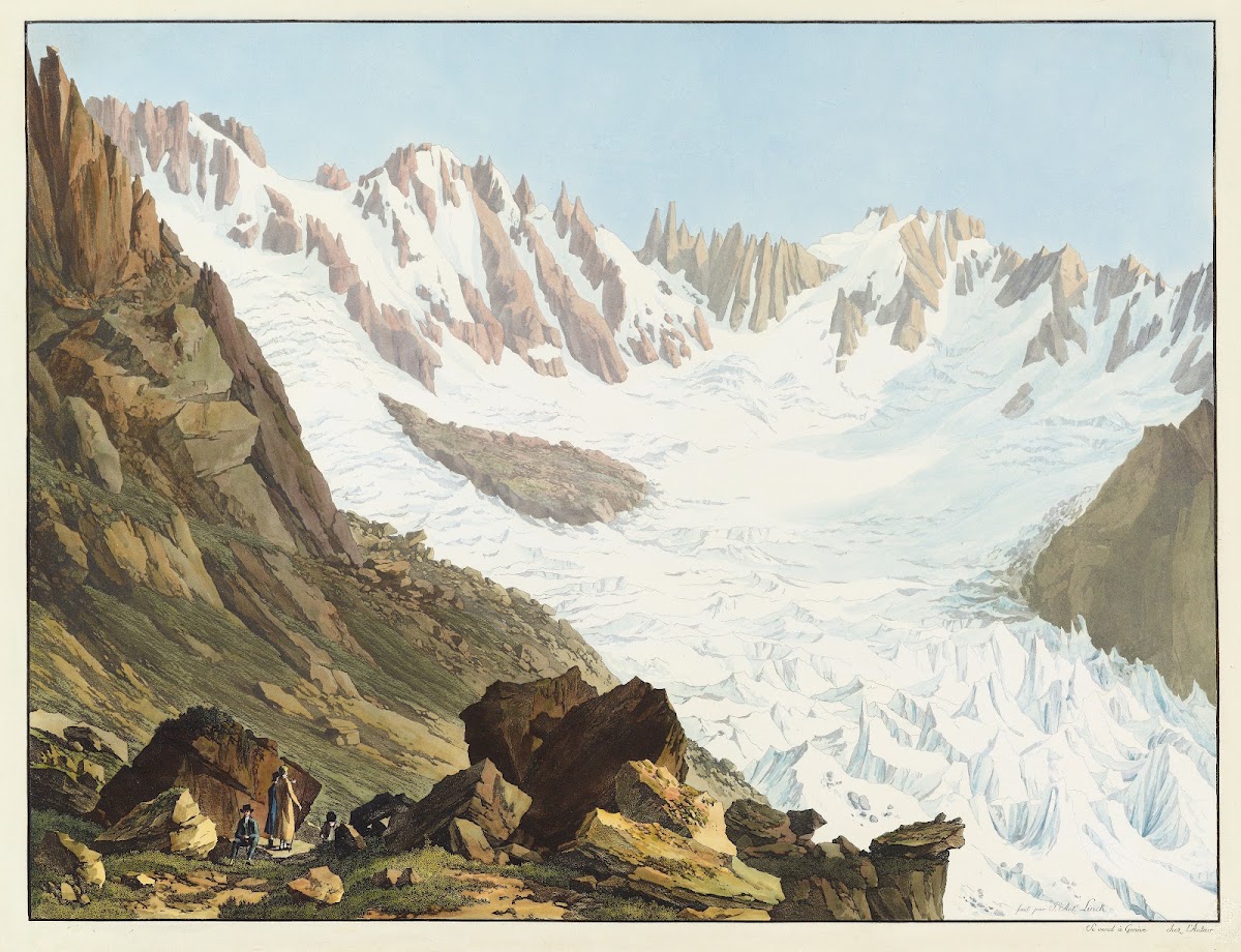 Vue du Jardin des Droites et des Courtes des Aiguilles de lEchau des Rouges et d