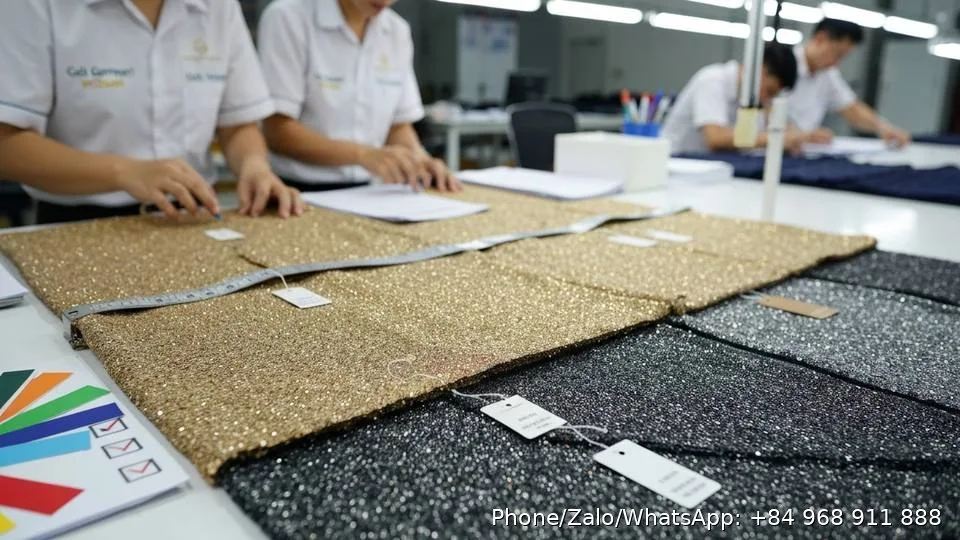 Wholesale Sequin Fabric - Gold Garment Vietnam