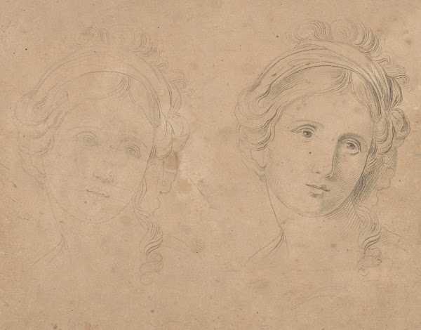 Two idealized womens heads 1809 1844