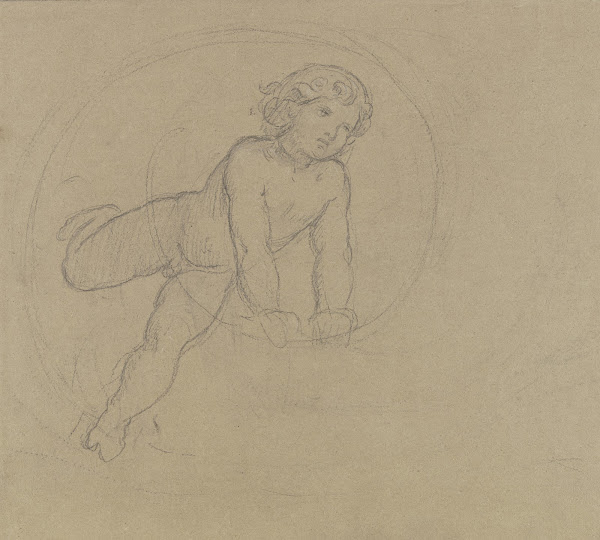 Putto between vines