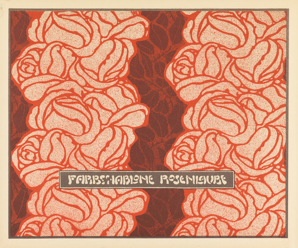 Farbschablone Rosenlaube Rose Bower Color Stencil 1901