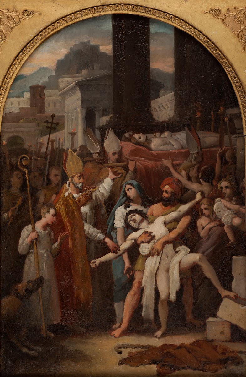 Guérison dun possédé lors de la translation des corps de saint Gervais et de sai