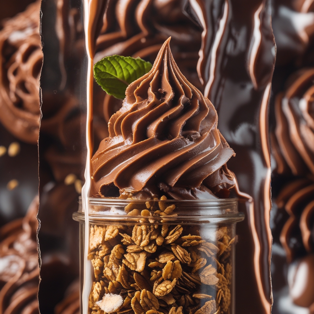 Final Ridiculously Creamy Chocolate-Avocado Protein Mousse with Seeded Granola Crunch
