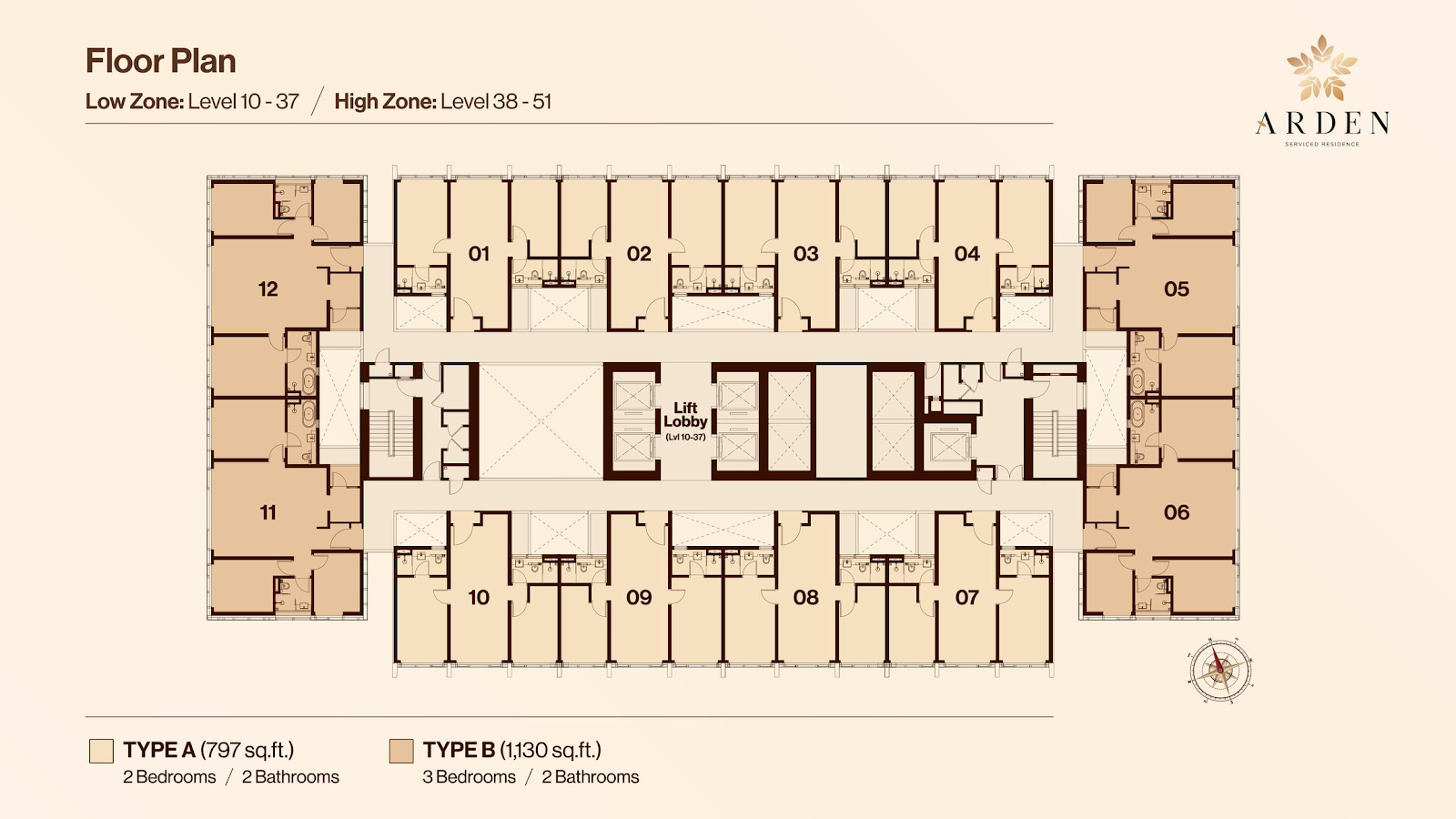 Arden Serviced Residence — 设施平面