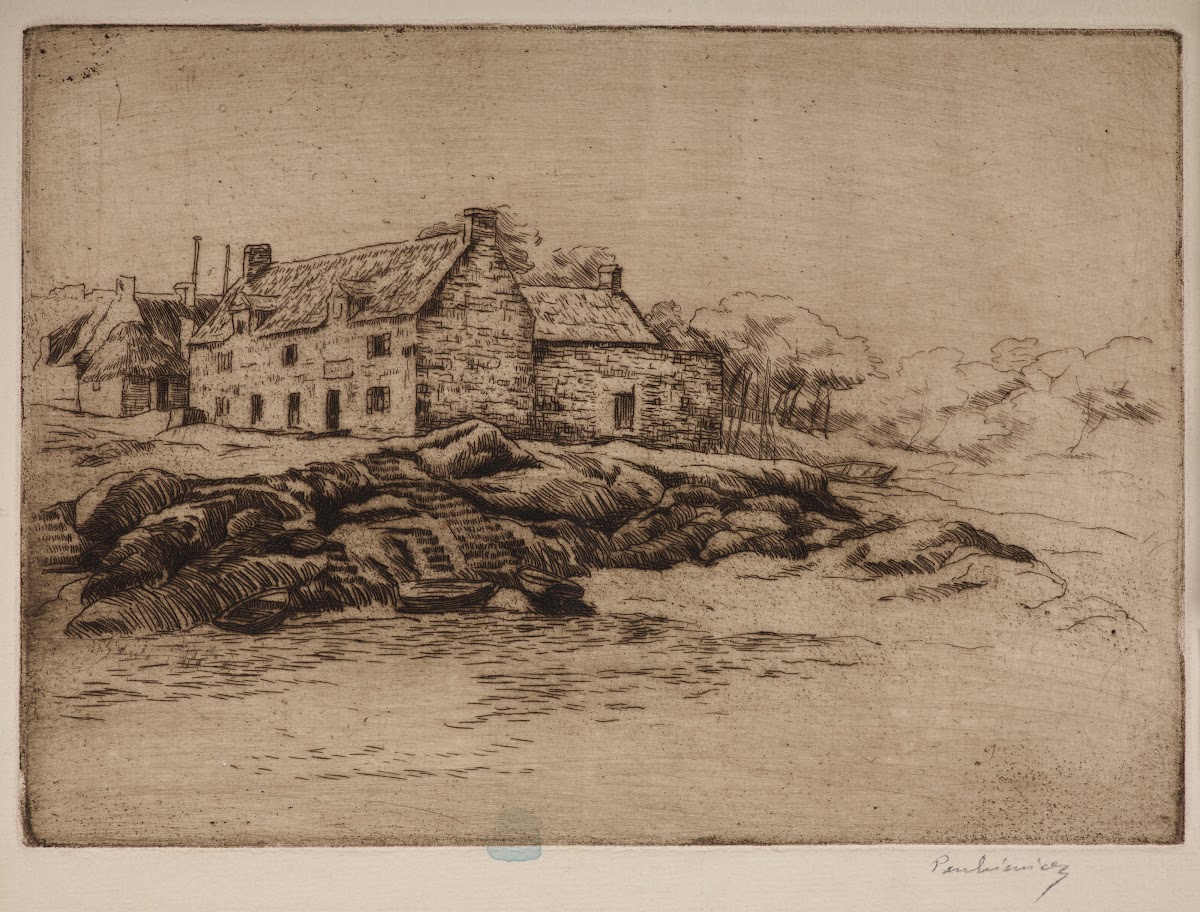 Concarneau  houses on the coast 1908