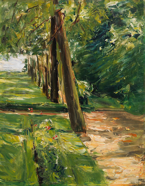 Die Birkenallee im Wannseegarten nach Osten Wohl 1924