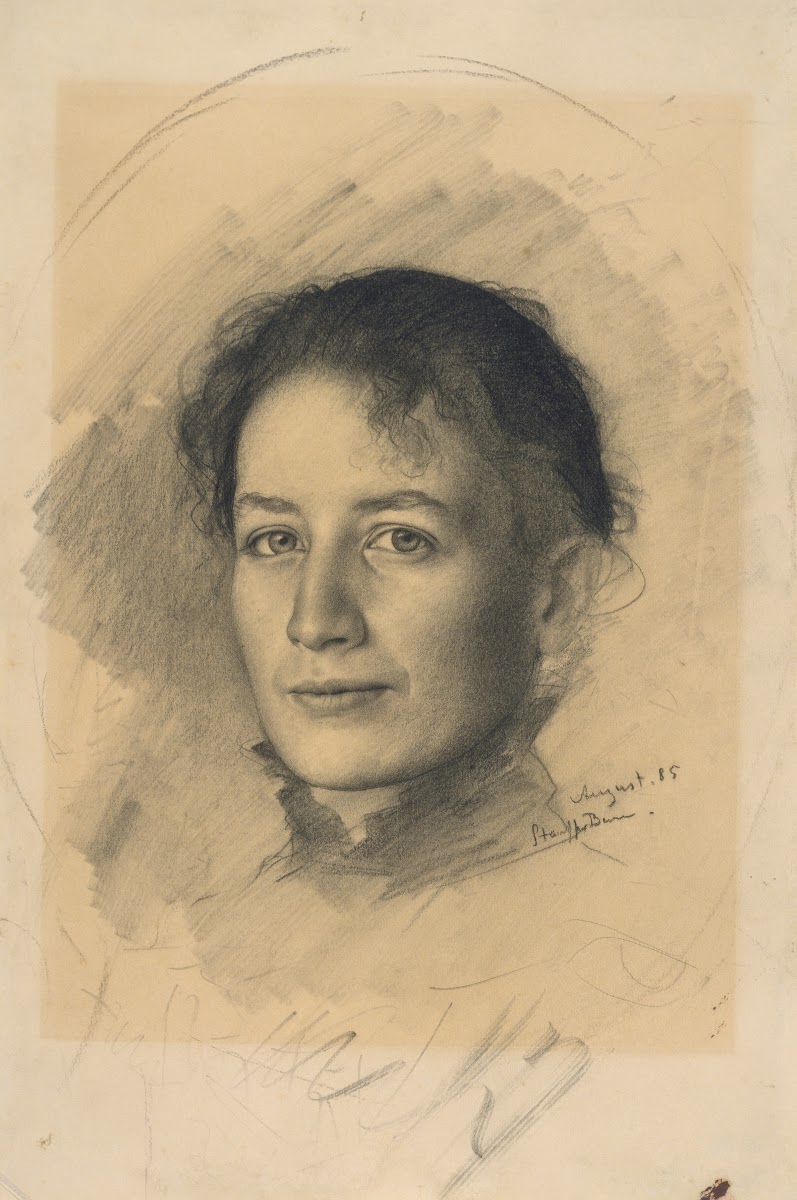 Bildnis der Schwester des Künstlers Marie Stauffer 1885