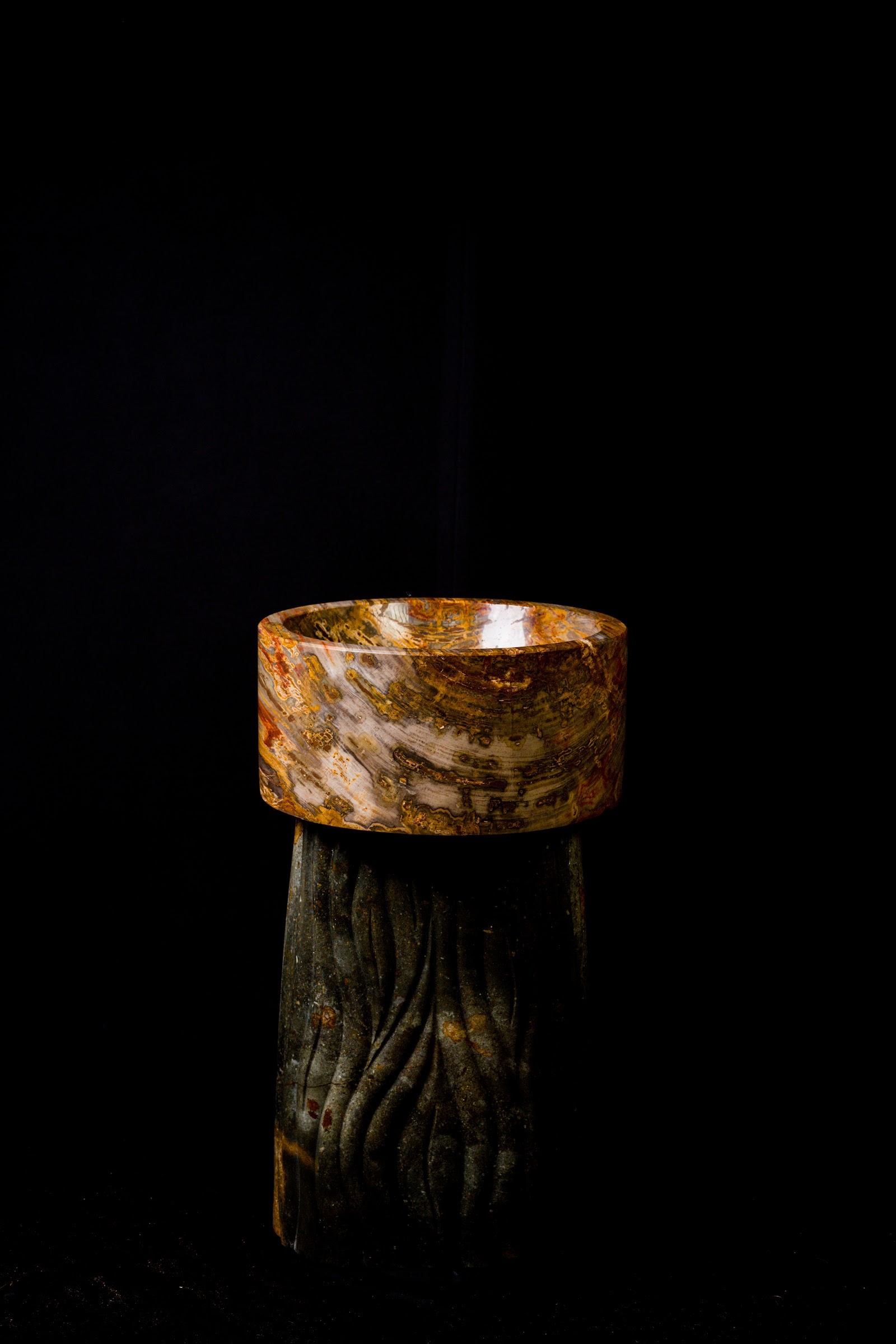 Petrified Wood Basins, studio view 6