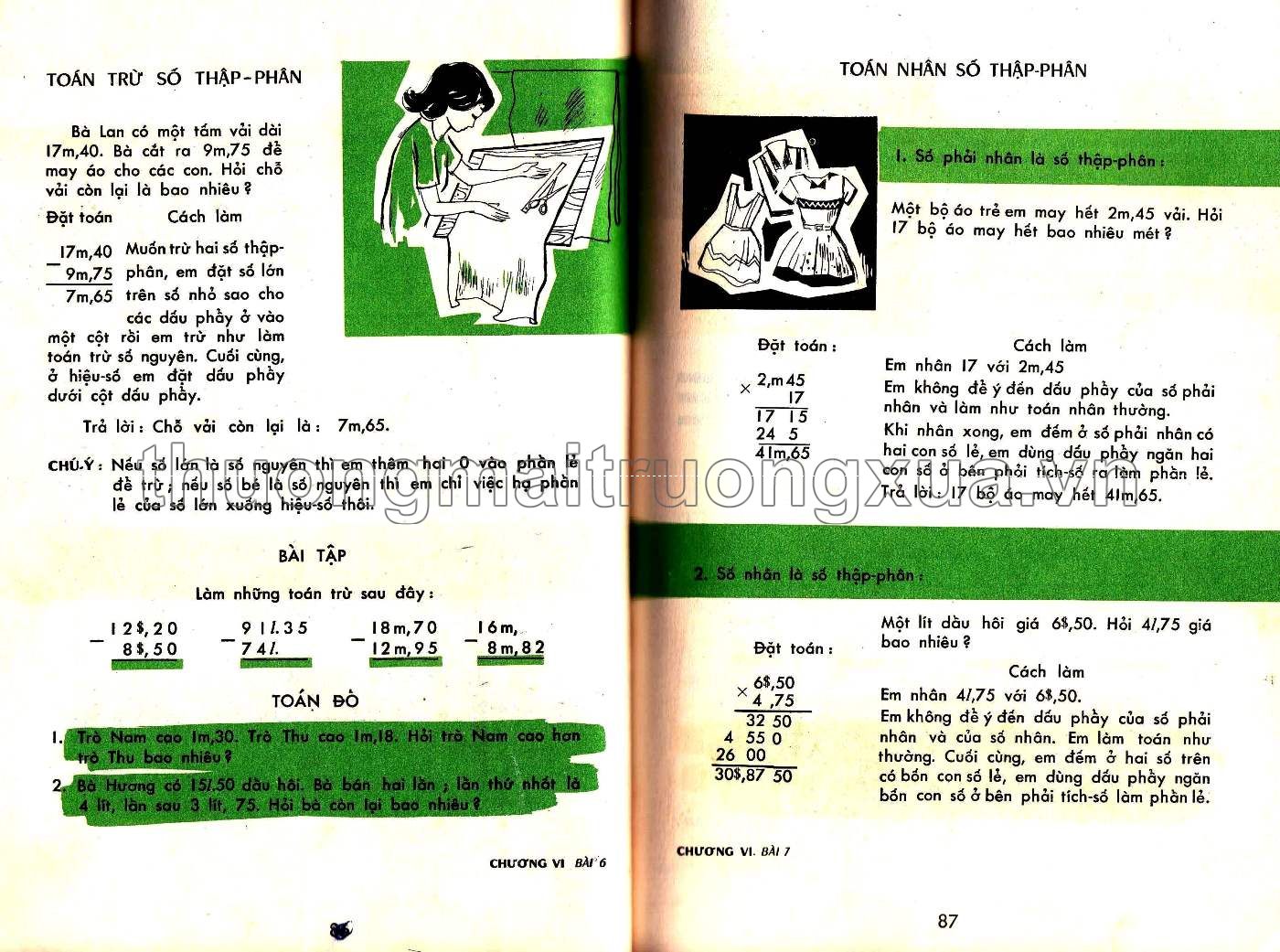 Em học toán lớp ba (1965) - Trang 50