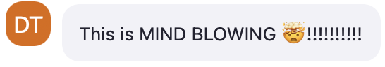 Participant chat message: This is mind blowing