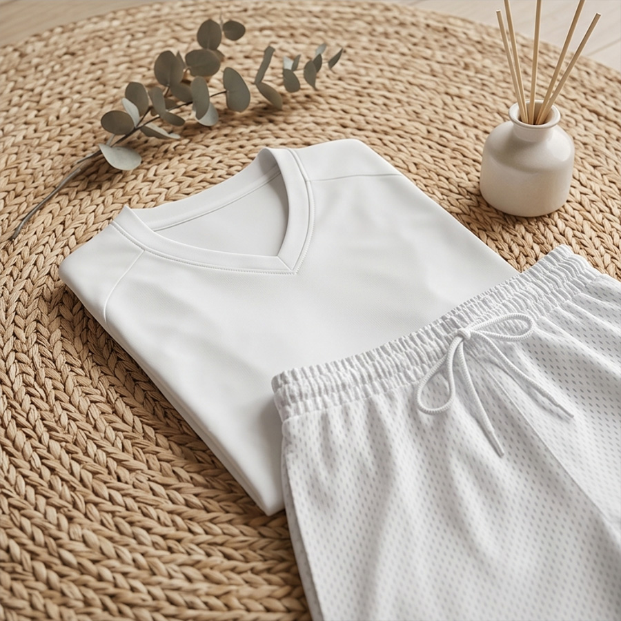 AOP MEG Raglan Sleeve V-Neck Soccer Jersey + Regular Fit Beach Pants - Birdseye Fabric
