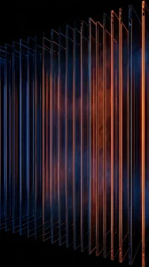 Abstract Vertical Light Fins with Orange and Blue Gradients