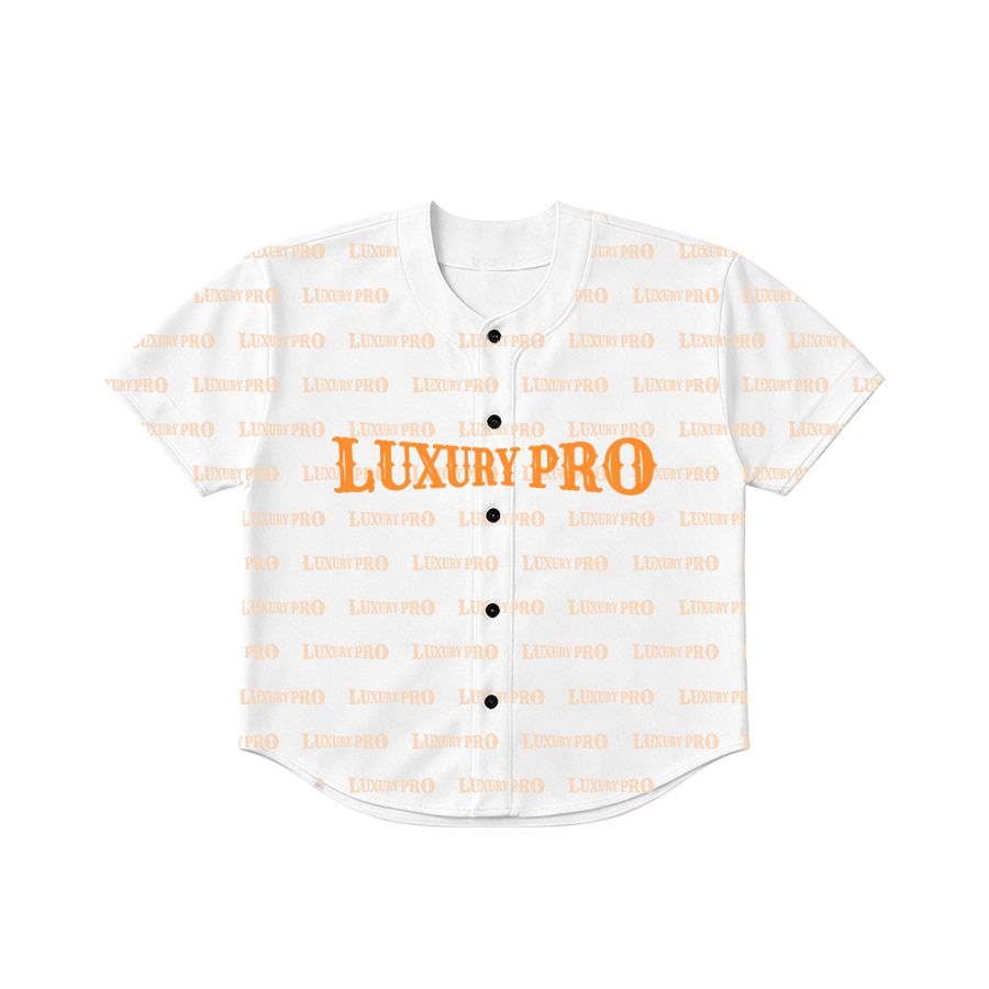 AOP Bare navel baseball cardigan printed with pressure strip - black button