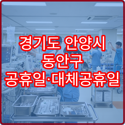 경기도 안양시 동안구 공휴일·대체공휴일 안과 진료 병원 결막염·다래끼 치료 가능