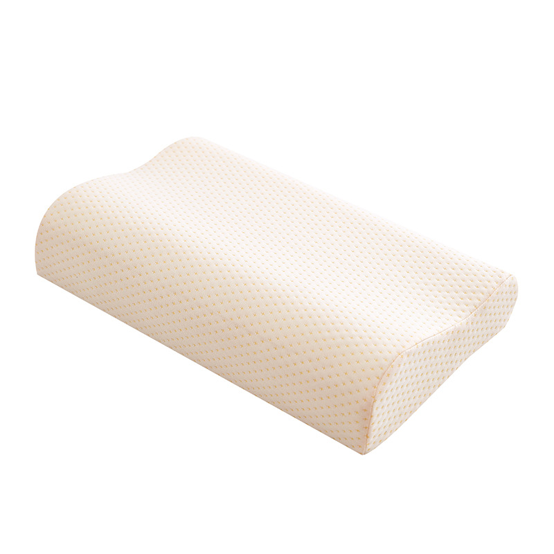 Wave-shaped neck support pillow made of memory foam
