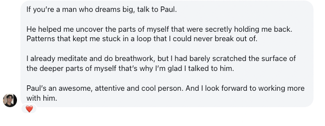 Client testimonial