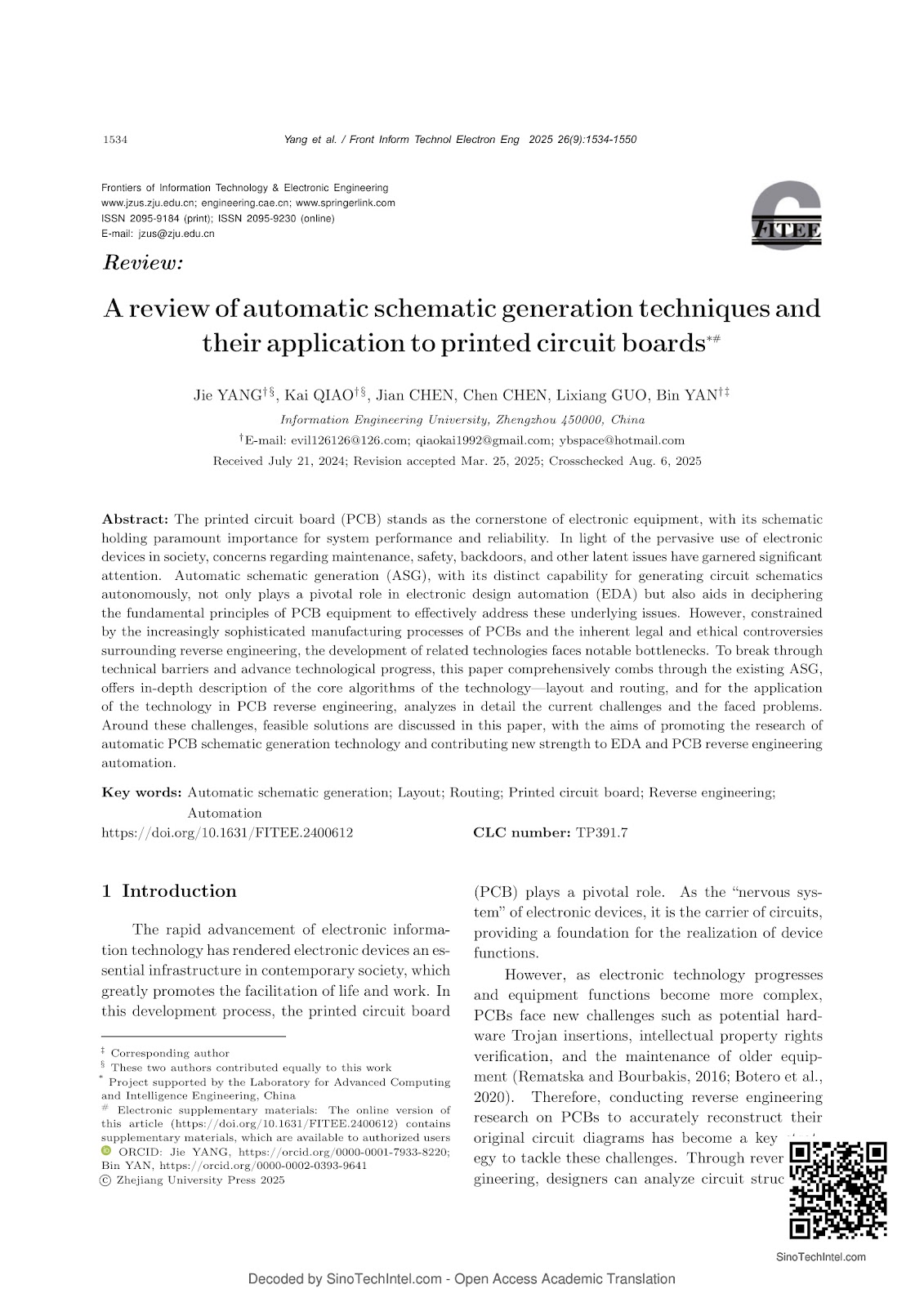 A review of automatic schematic generation techniques and their application to printed circuit boards