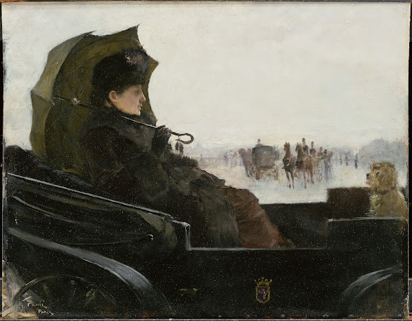 Lady in a Landau Motif from Paris 1881 1883