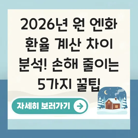원 엔화 환율 계산 차이점 분석