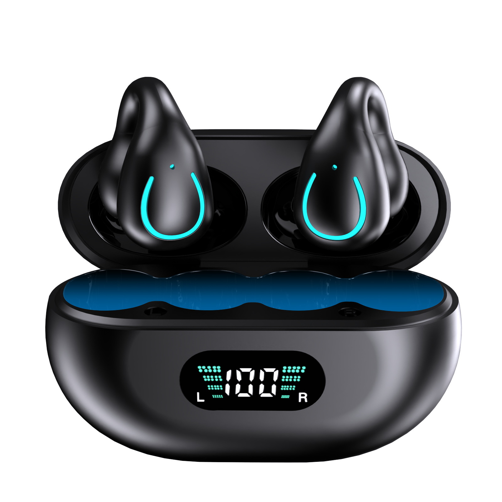 Clip-On Earbuds Bluetooth, non-invasive, noise cancellation
