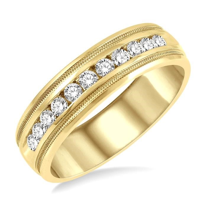 Channel Set Men's Diamond Band 38613DHFGYG