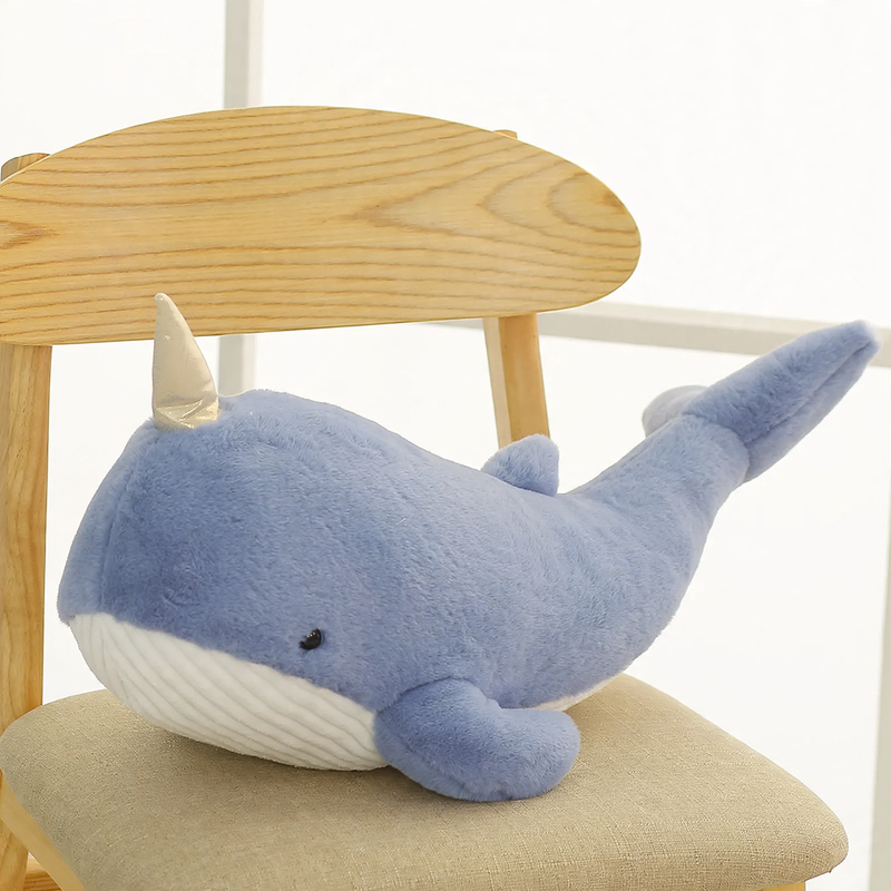 Plush whale and shark pillow, different sizes