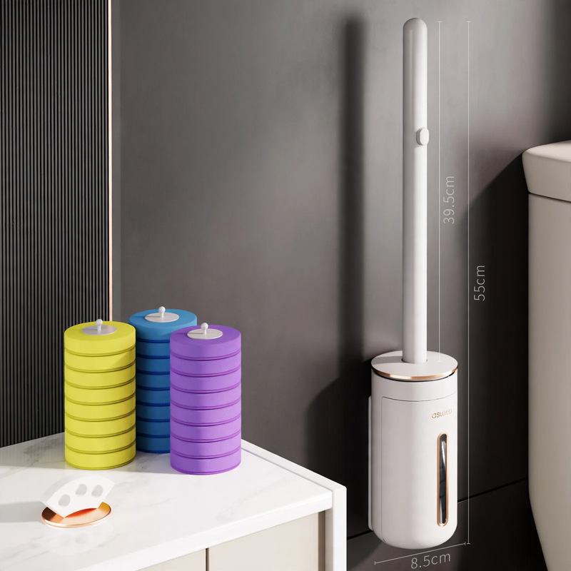 Toilettenbürste mit austauschbaren Bürstenköpfen