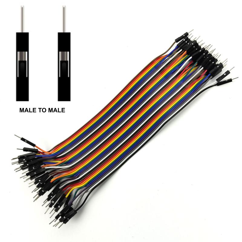 20cm Male - Male Jumper Wire (40 pcs)