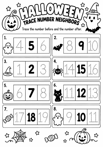 Halloween Trace Number Neighbors