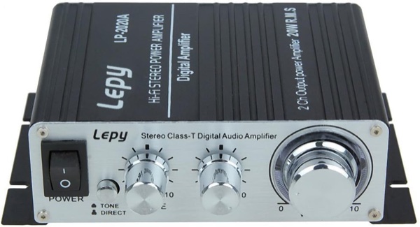 Lepy LP-2020A Mini Amplificador de Audio Estéreo Hi-Fi 12V