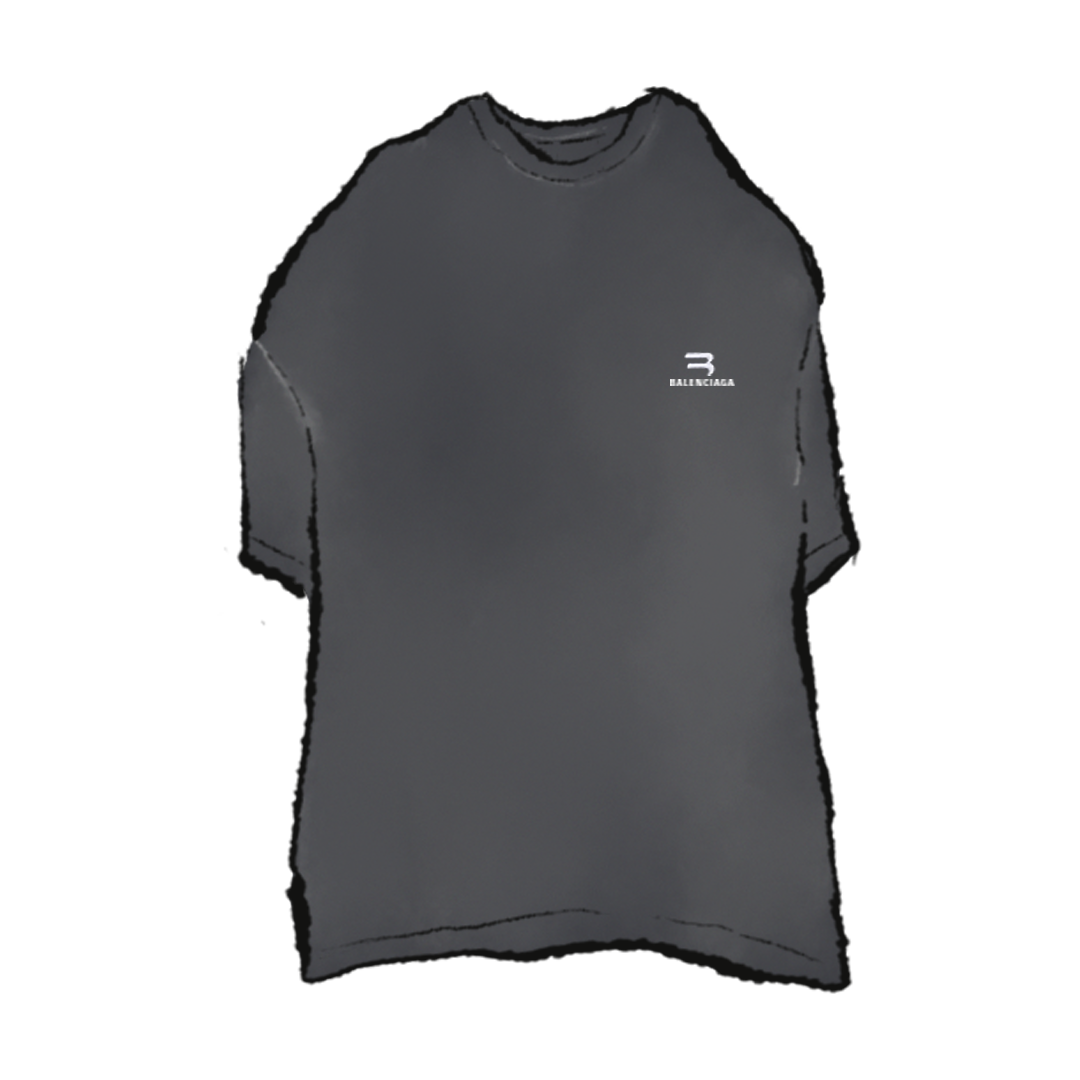 Yeezy BALENCIAGA MEN'S SPORTY B MEDIUM FIT T-SHIRT IN BLACK product image