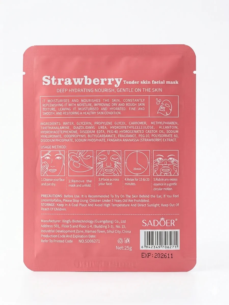 Sadoer Tender Strawberry Tender Skin Facial Mask