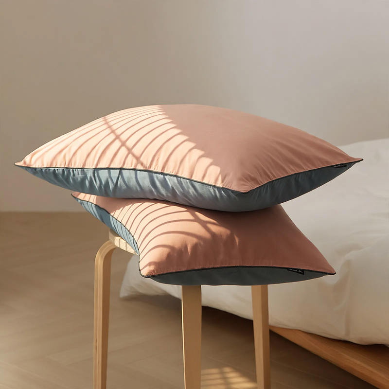 Cotton pillowcase, brushed, pair