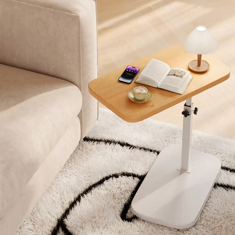 Round side table with lever function