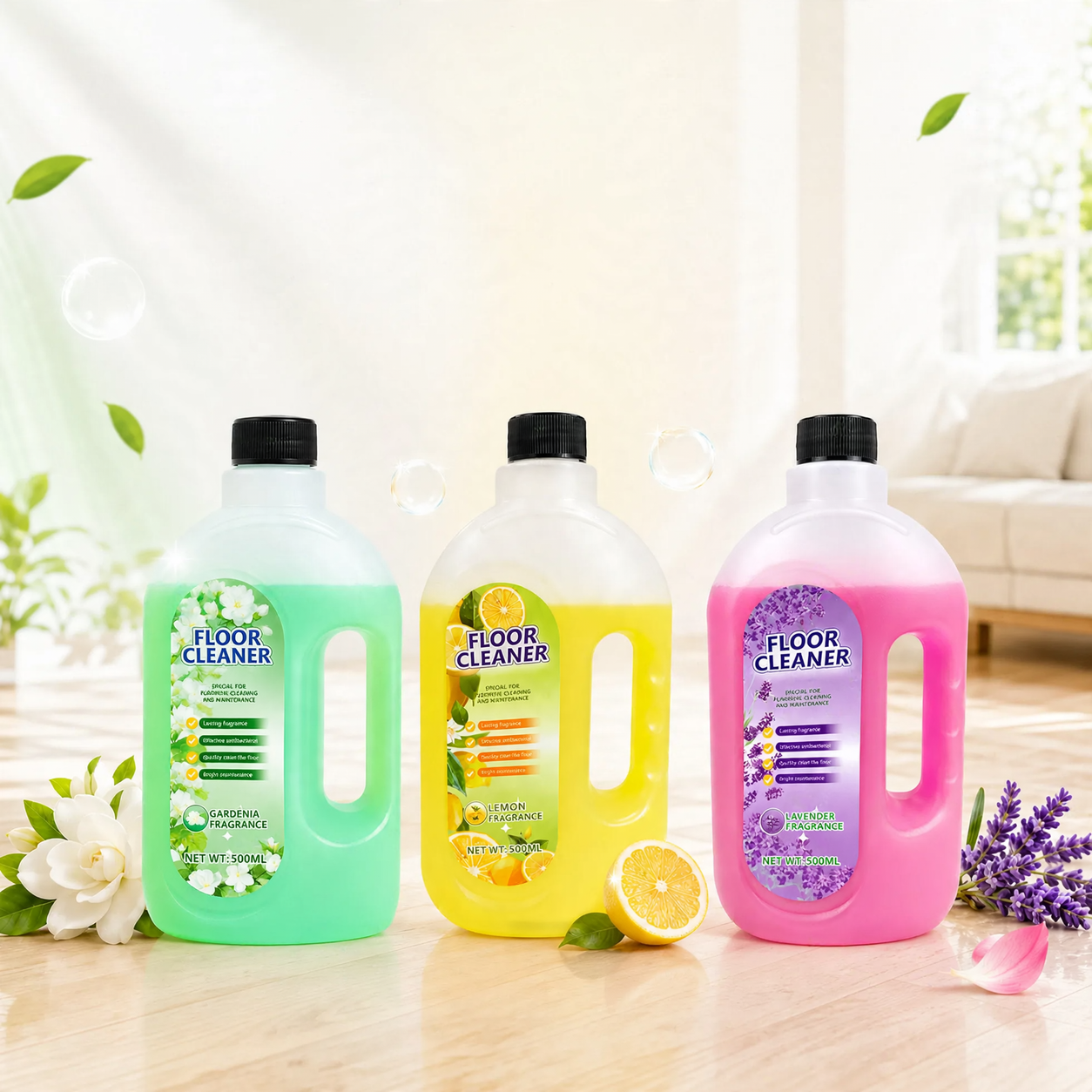 Floor Cleaner for Tiles and Wood, 500 ml