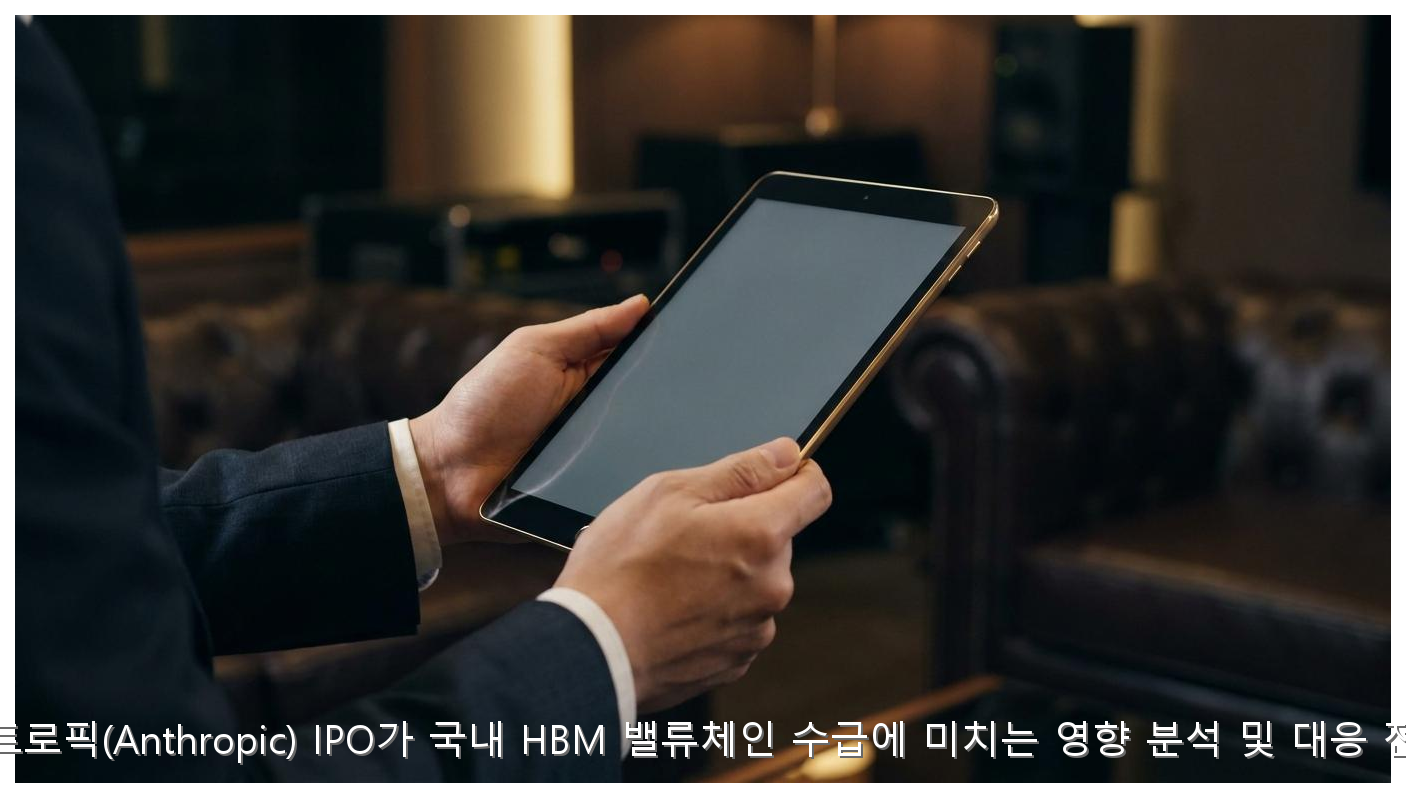 앤트로픽(Anthropic) IPO가 국내 HBM 밸류체인 수급에 미치는 영향 분석 및 대응 전략 핵심 안내 및 분석 인포그래픽 (4)