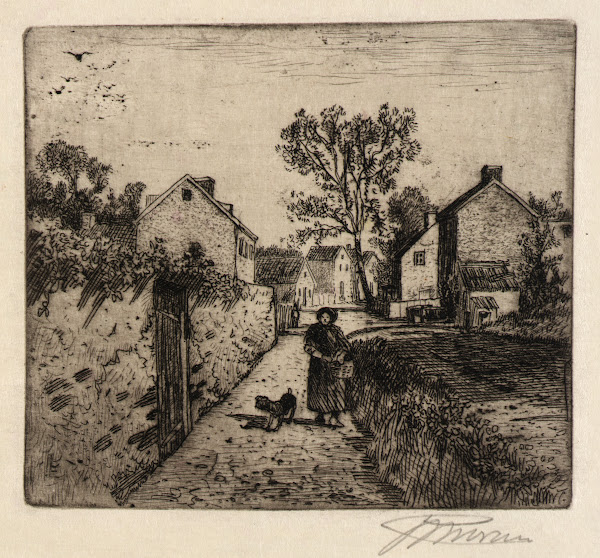 A Village Scene ca 1880 1890