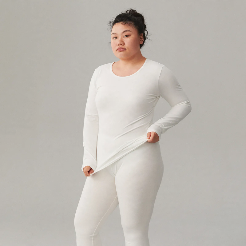 Women's Thermal Set, Cotton, Round Neck, Antibacterial