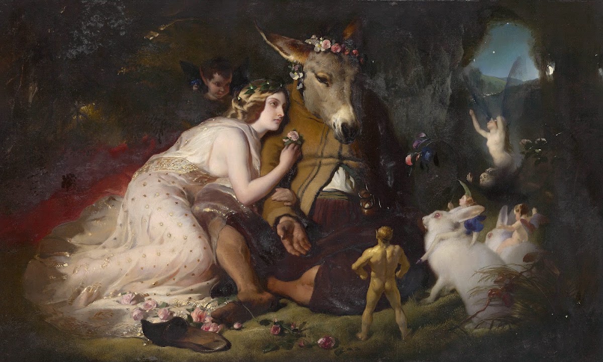 Scene from a Midsummer Nights Dream Titania and Bottom 1851