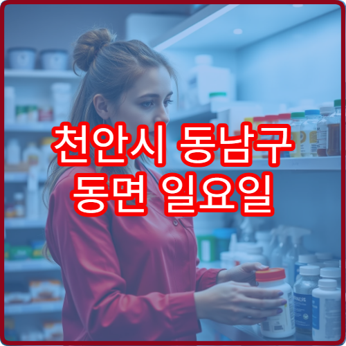 천안시 동남구 동면 일요일 영업하는 당번 약국 정보