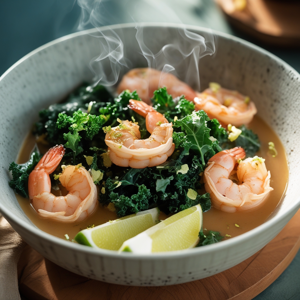 Coconut Lime Shrimp & Kale Power Bowl