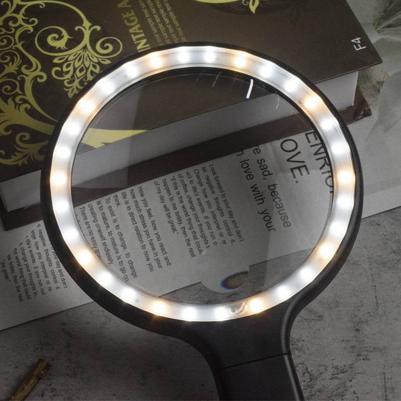 LED magnifying lamp, rechargeable, for neck or hand