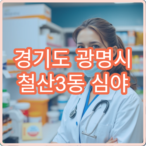 경기도 광명시 철산3동 심야 시간 이용 가능한 당번 약국 정보