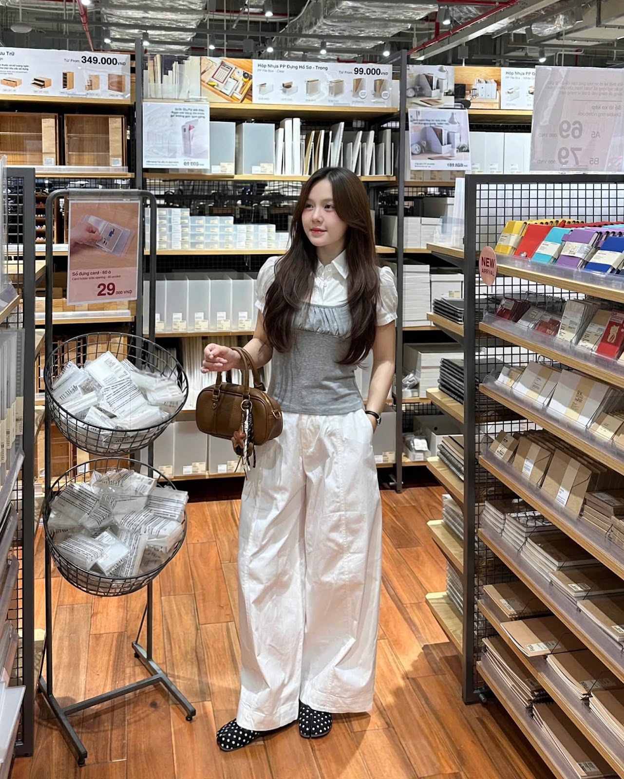 Áo kiểu vải ngắn tay mix cổ sơ mi XONXEN SHOP 80331