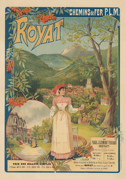 Chemins de Fer PLM Royat de Paris à Clermont Ferrand 1890
