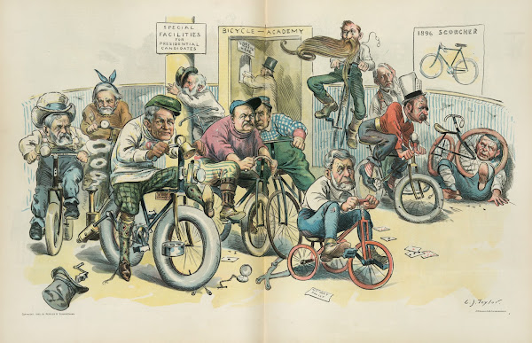 Presidential aspirants take to the wheel 1895