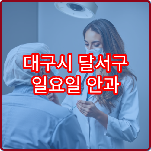 대구시 달서구 일요일 안과 진료 가능한 의료기관을 소개한 자료