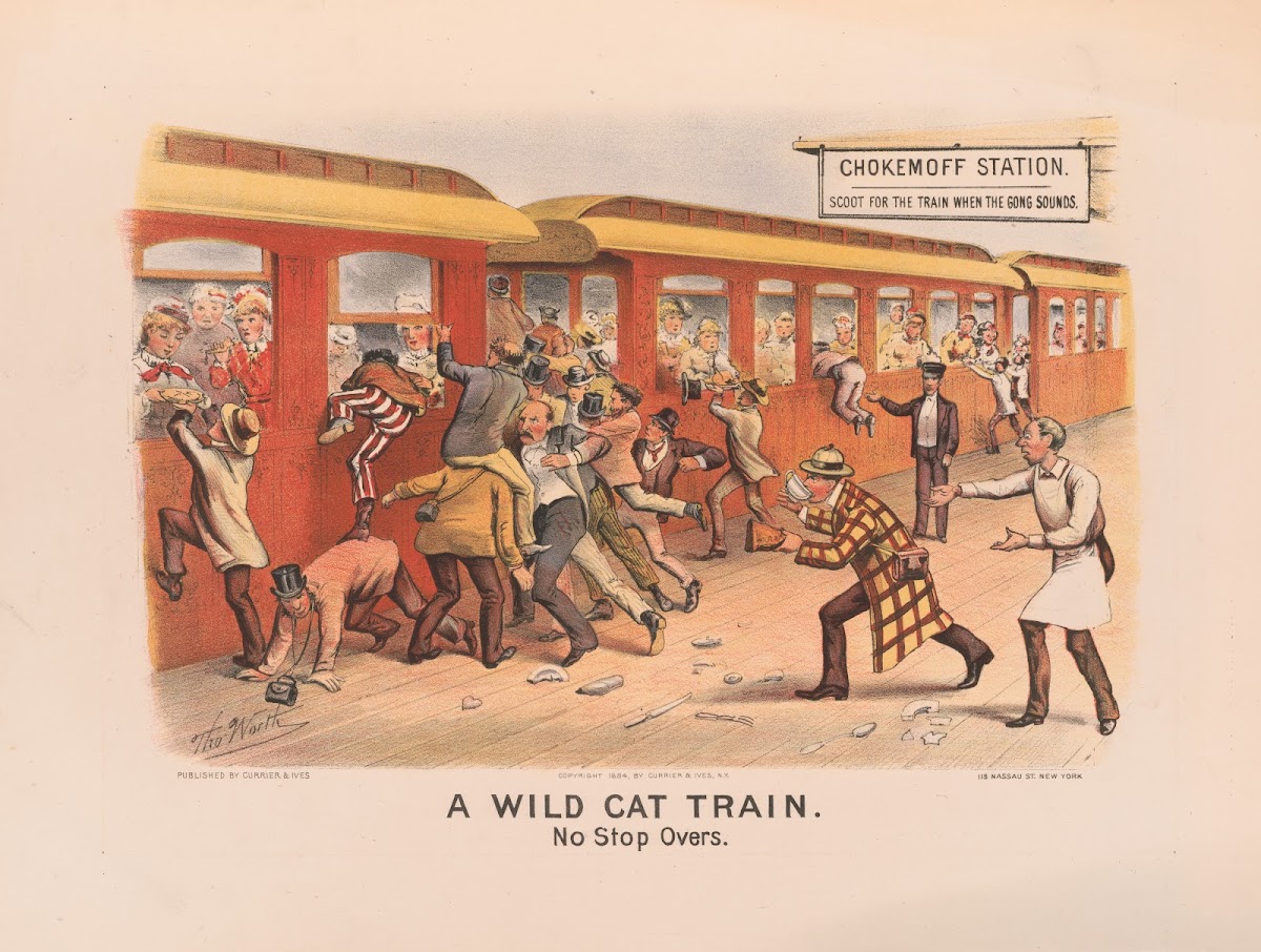 A wild cat train no stop overs 1884