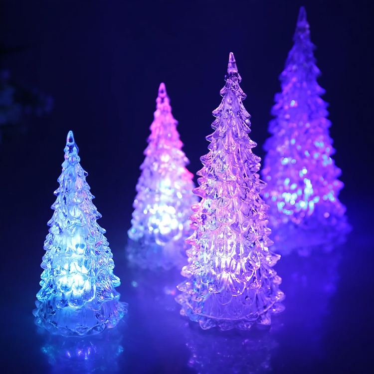 LED Acrylic Christmas Tree Night Light