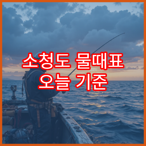 소청도 물때표 오늘 기준 서해 북부 조수간만 확인